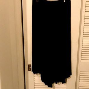 🌺Black asymmetrical maxi skirt